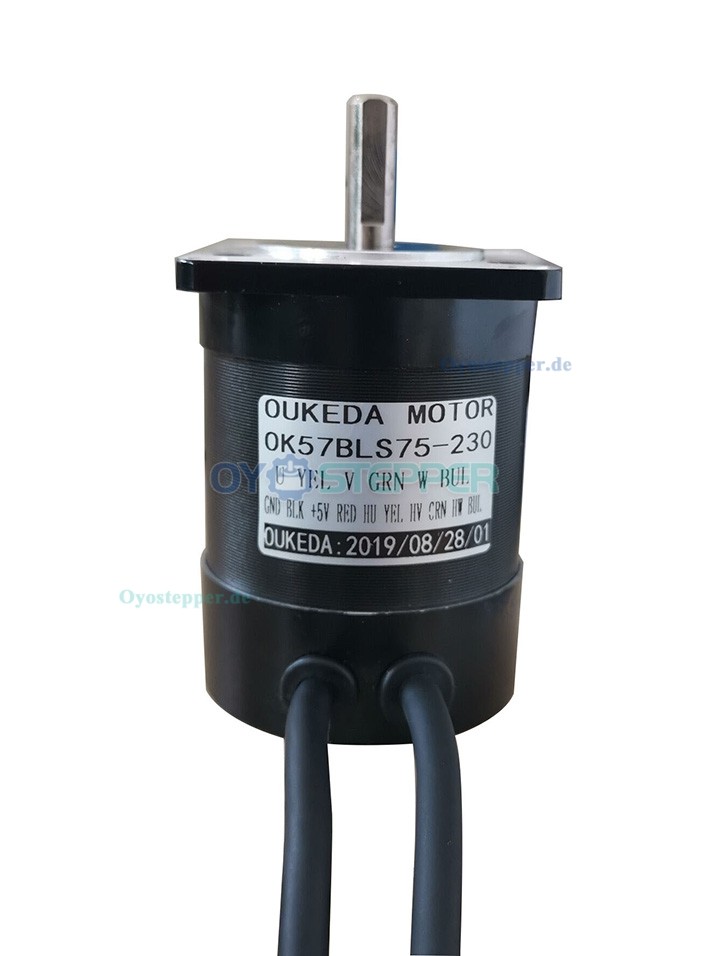 OUKEDA 2-Phasen Bürstenloser Gleichstrommotor, 22 Ncm, 24V, 3000 U/min, Ø57 mm